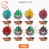 Dragon Ball Halloween PNG Bundle, Super Saiyan Sugar Skull PNG Sublimation