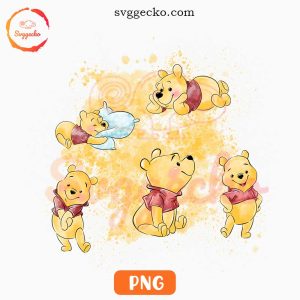 Winnie The Pooh PNG Bundle, Disney Pooh Bear PNG Clipart, Cartoon PNG