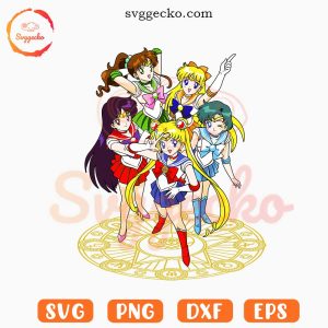 Sailor Moon SVG, Anime SVG, Japanese Cartoon SVG PNG Digital Download