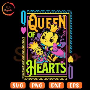 Queen Of Hearts SVG, Alice In Wonderland SVG, Disney Queen SVG PNG Cutting Files