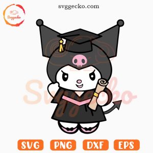 Graduation Kuromi SVG Cricut, Sanrio SVG, Hello Kitty School SVG PNG Digital Download
