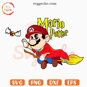 Mario Potter SVG, Super Mario x Harry Potter SVG PNG Cricut Files