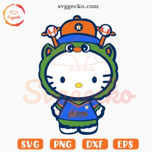 Hello Kitty Astros Orbit SVG, Cute Houston Astros Mascot SVG PNG DXF EPS Cricut