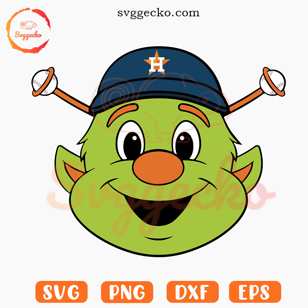 Houston Astros Orbit Mascot Head SVG Cricut, Astros MLB SVG PNG Digital Download
