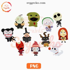 The Nightmare Before Christmas Characters Baby PNG Sublimation, Cute Halloween PNG Clipart