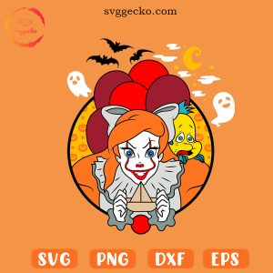 Ariel Pennywise SVG, Little Mermaid Spooky SVG, Disney Princess Halloween SVG PNG Cut Files