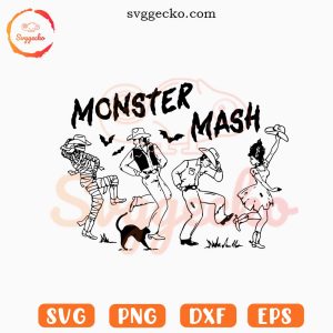Monster Mash SVG, Frankenstein SVG, Halloween Zombie SVG PNG Cut Files