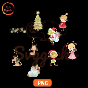 Cute Grinch PNG Clipart, Cindy Lou Who PNG, Kids Christmas PNG