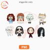 Cute Horror Characters PNG Clipart, Halloween PNG, Spooky PNG Sublimation