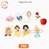 Cute Disney Princess PNG Clipart, Belle PNG, Snow White PNG, Cinderella PNG