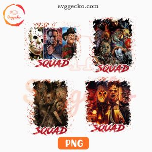 Horror Squad PNG Bundle, Halloween Killer PNG Sublimation