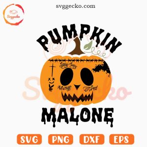 Pumpkin Malone SVG, Post Malone Halloween SVG PNG Cricut