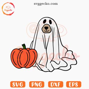 Cute Ghost Dog SVG, Halloween Dog Pumpkin SVG, Boo SVG PNG Cut Files