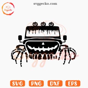 Jeep Halloween SVG, 4x4 Off Road Spooky Season SVG PNG Downloads