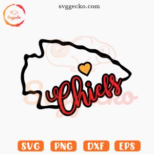 Chiefs Logo Love SVG, Kansas City Chiefs SVG, Chiefs Football Fan SVG PNG Digital Download