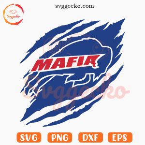 Bills Mafia Scratch SVG, Buffalo Bills Football SVG, NFL Team SVG PNG Digital Download