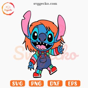 Chucky Stitch SVG, Stitch Scary Doll SVG, Funny Stitch Halloween SVG PNG Cut Files