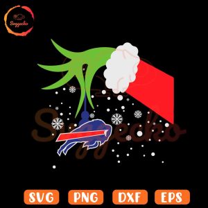 Grinch Hand Buffalo Bills Ornament SVG, Bills Football Christmas SVG PNG Digital Download