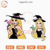 Rapunzel Witch SVG, Disney Tangled Princess Halloween SVG PNG Cricut