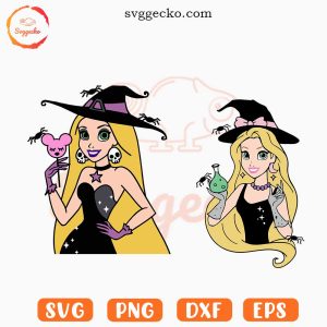 Rapunzel Witch SVG, Disney Tangled Princess Halloween SVG PNG Cricut