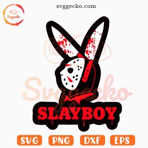 Slay Boy SVG, Jason Voorhees Playboy SVG, Horror SVG, Funny Halloween SVG PNG Digital File