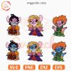 Stitch Hocus Pocus SVG, Stitch Sanderson Sisters Halloween SVG PNG Cricut