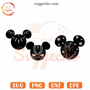 Black Panther Mickey Ears SVG, Disney Black Panther SVG PNG Instant Download