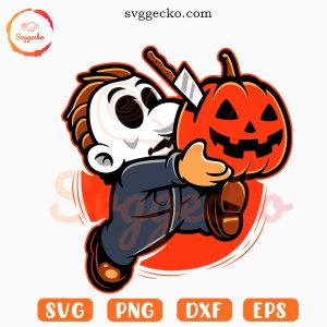 Michael Myers Mario With Pumpkin SVG, Super Mario Bros Halloween SVG PNG Files