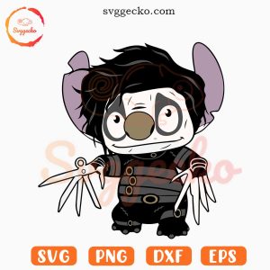 Stitch Edward Scissorhands SVG, Cute Stitch Halloween SVG PNG Digital Files