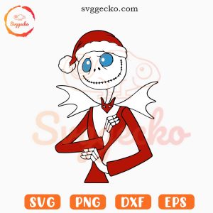 Jack Skellington Santa Claus SVG, Disney SVG, Nightmare Before Christmas SVG PNG Cut Files