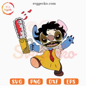 Stitch Leatherface SVG, Halloween Stitch SVG PNG DXF EPS Cricut Files