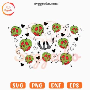 Apple Poison Starbucks Wrap SVG, Funny Starbucks Coffee Halloween SVG PNG