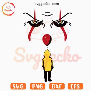 Pennywise With Georgie SVG, IT Movie Halloween SVG PNG Cut Files