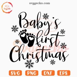 Baby's First Christmas SVG, 1st Christmas SVG PNG Cricut