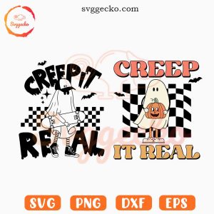 Creep It Real SVG Bundle, Retro Ghost SVG, Cute Spooky SVG PNG EPS DXF Cricut