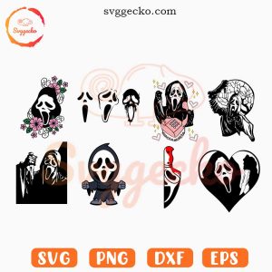 Ghostface SVG Bundle, Scream Film SVG, Scary Halloween SVG PNG EPS DXF Digital Download