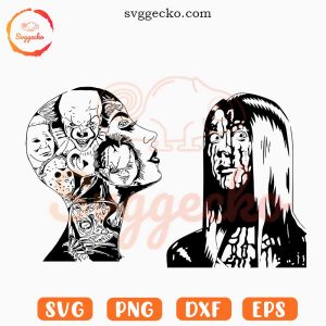 Horror Girl SVG, Halloween SVG, Spooky Girl SVG, Horror Movie Fan SVG PNG Cricut