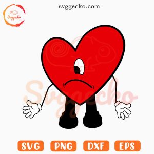 Bad Bunny Sad Heart Logo SVG, Un Verano Sin Ti SVG PNG Files