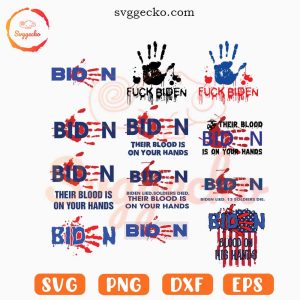 Biden Bloody Hand SVG Bundle, Funny Biden Halloween SVG PNG Cricut