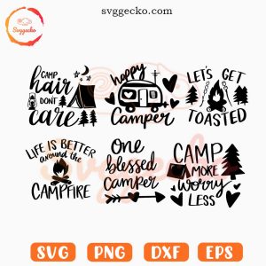 Camping SVG Bundle, Camping Life SVG, Happy Camper SVG, Outdoor SVG PNG Cricut