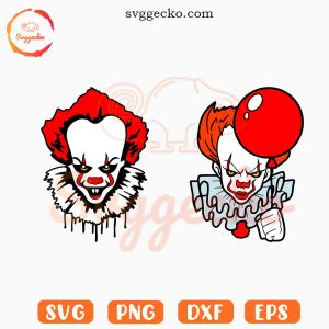 The Dancing Clown SVG, Pennywise SVG, Halloween IT Movie SVG PNG Digital Files