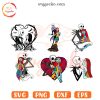 Jack And Sally Love SVG Bundle, Nightmare Before Christmas Couple SVG, Cute Halloween SVG PNG