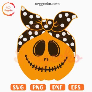 Pumpkin With Bandana SVG, Funny Halloween SVG, Jack-o'-Lantern SVG PNG Cricut Files