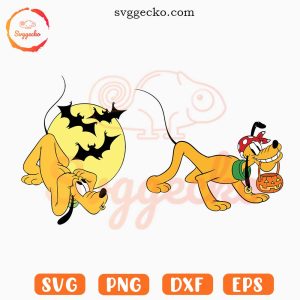 Pluto Disney Halloween SVG Bundle, Funny Dog Halloween SVG PNG Files