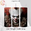 Pennywise 3D 20oz Straight Skinny Tumbler Wrap, It Horror Tumbler Cup Designs
