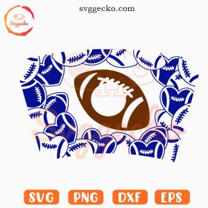 Football Starbucks Wrap SVG PNG Cut Files