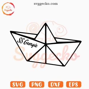 SS Georgie Paper Boat SVG, IT Halloween SVG, Scary SVG PNG Cut Files