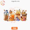 Winnie The Pooh Halloween Coffee Cup PNG, Disney Halloween PNG, Cute Latte Coffee PNG Sublimation