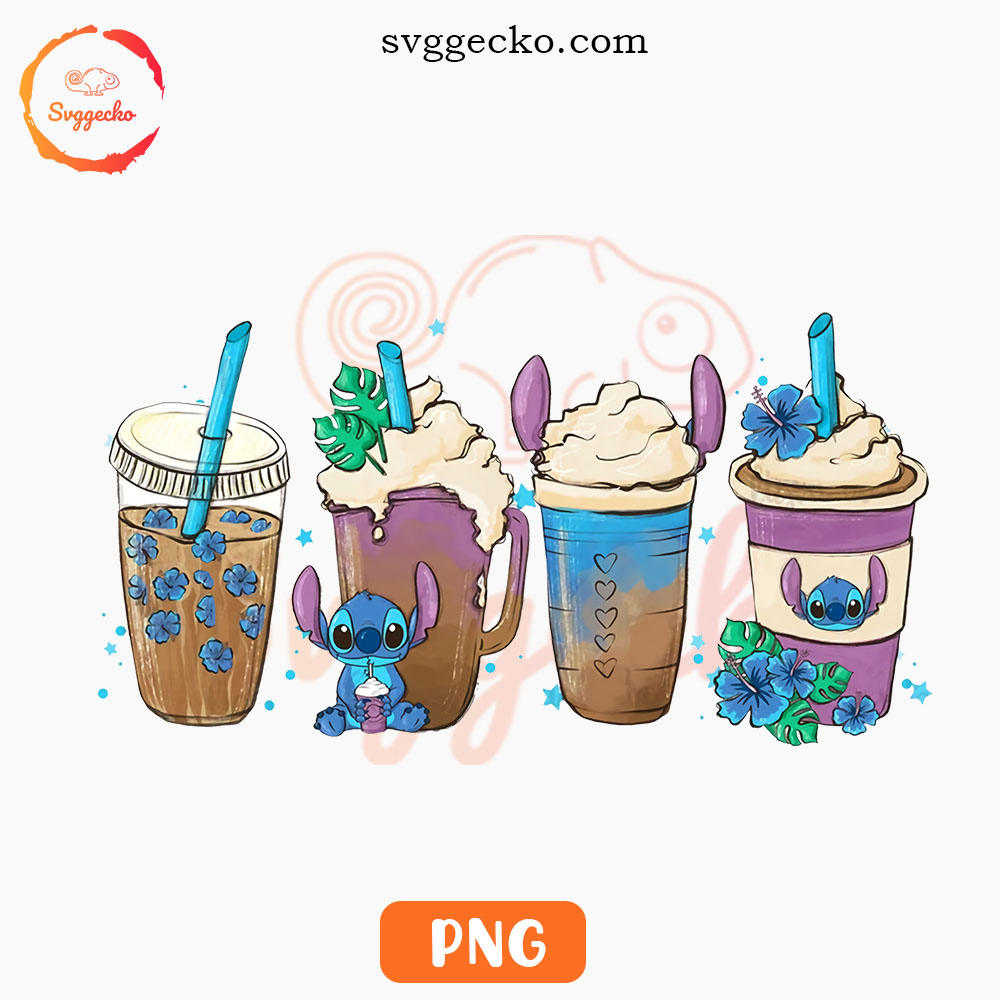 Stitch Latte Coffee Cup PNG, Cute Disney PNG Files Stitch Latte Coffee Cup PNG, Cute Disney PNG Files