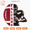 Falcons Half Football Player SVG, Atlanta Falcons Team SVG PNG Cricut Files